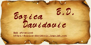 Božica Davidović vizit kartica